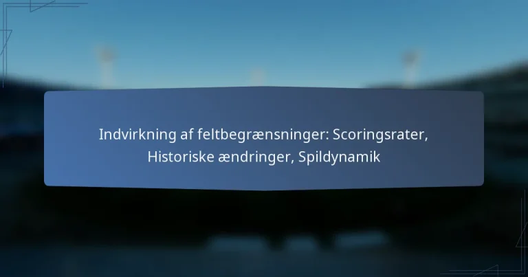 Indvirkning af feltbegrænsninger: Scoringsrater, Historiske ændringer, Spildynamik