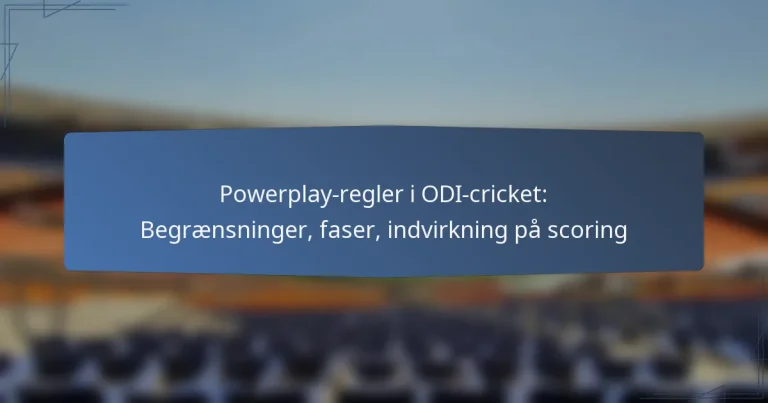 Powerplay-regler i ODI-cricket: Begrænsninger, faser, indvirkning på scoring